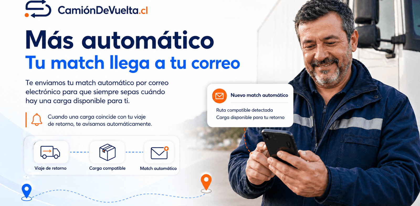 Más automático — tu match llega a tu correo