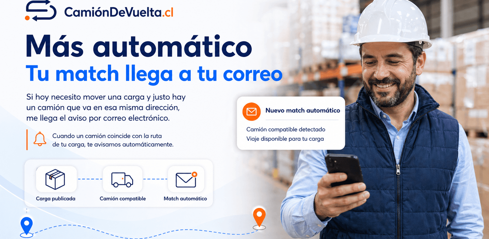 Más automático — tu match llega a tu correo